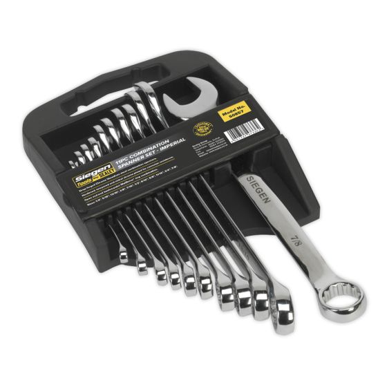 Combination Spanner Set 11pc Imperial Sealey Part No. S0857