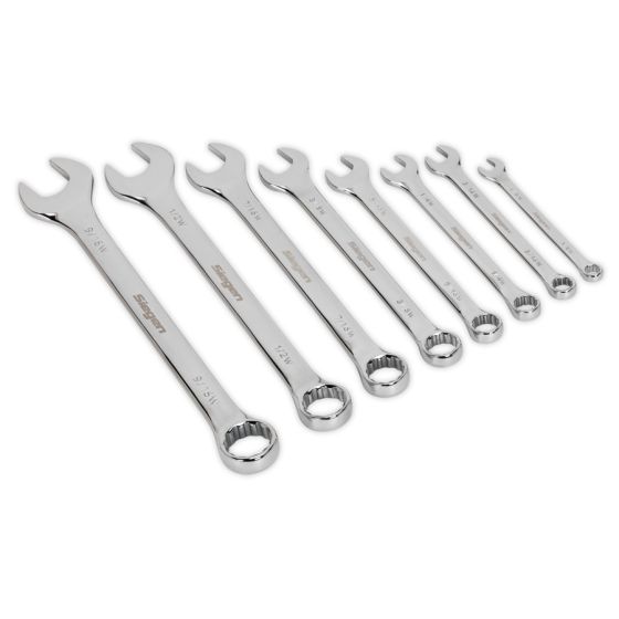 Combination Spanner Set 8pc Whitworth Sealey Part No. S0870