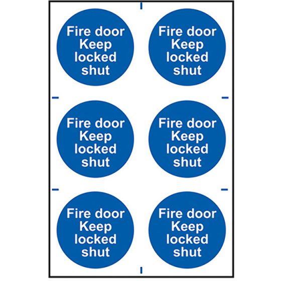 Fire Door Keep Locked Shut - PVC 200 x 300mm by Scan - 153