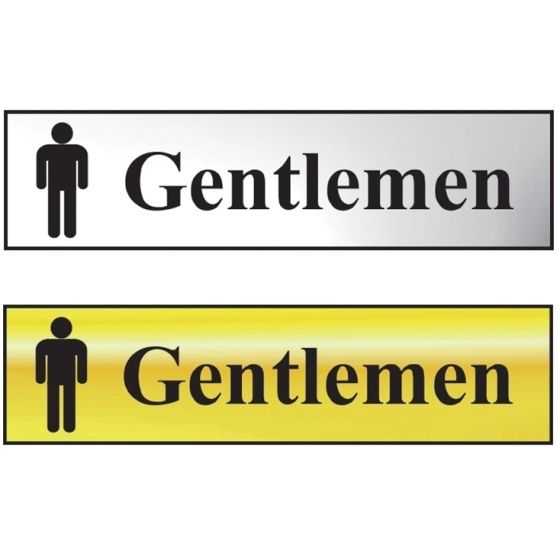 Gentlemen Bathroom Sign