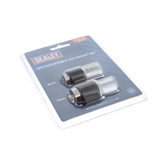 Sealey Adjustable Tap Socket Set fits 3/8" Sq Drive Ratchets - AK872