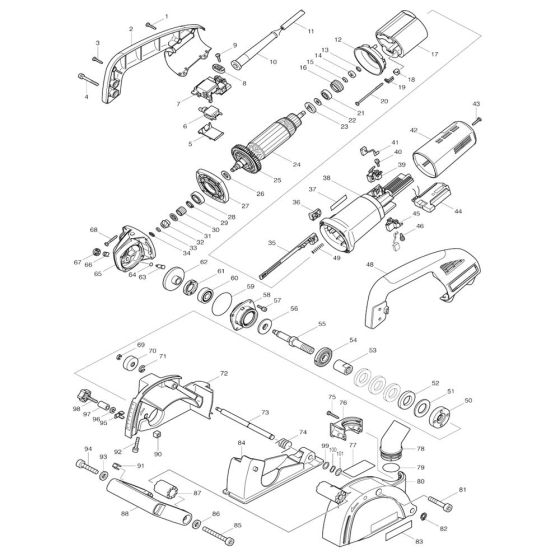 Makita SG1250 Wall Chaser Assembly