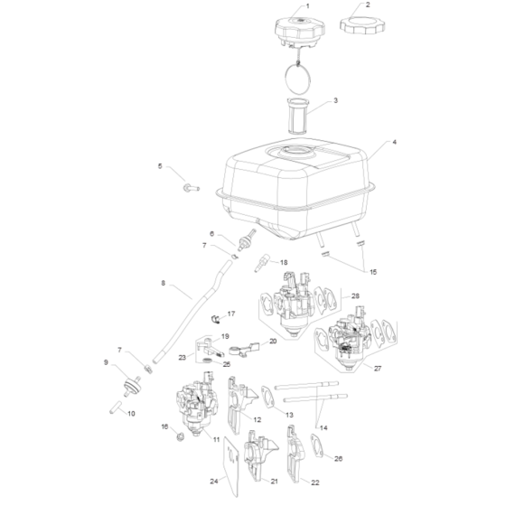 Fuel System for Kohler SH270