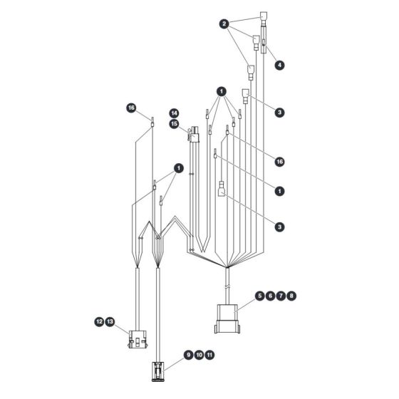 Base Control Harness ZAPI A for Skyjack SJ12 E Vertical Mast