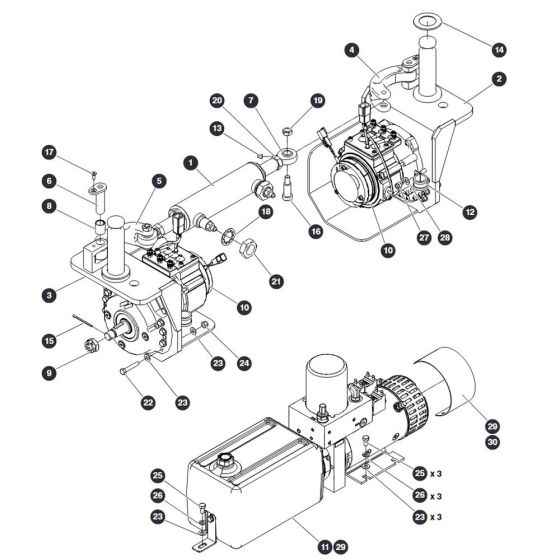 Drive and Steer Group for Skyjack SJ12 E Vertical Mast