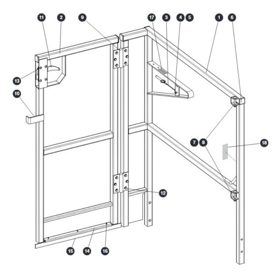 Full Gate Kit for Skyjack SJ12 E Vertical Mast