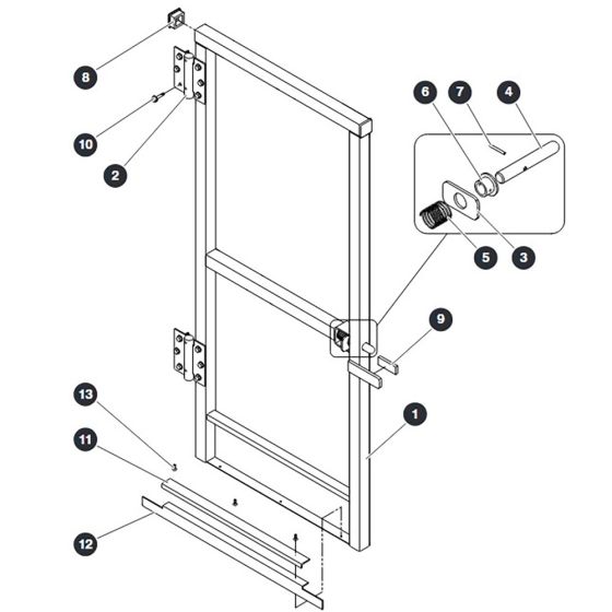 Full Gate for Skyjack SJ12 E Vertical Mast
