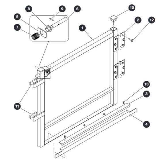 Half Gate for Skyjack SJ12 E Vertical Mast
