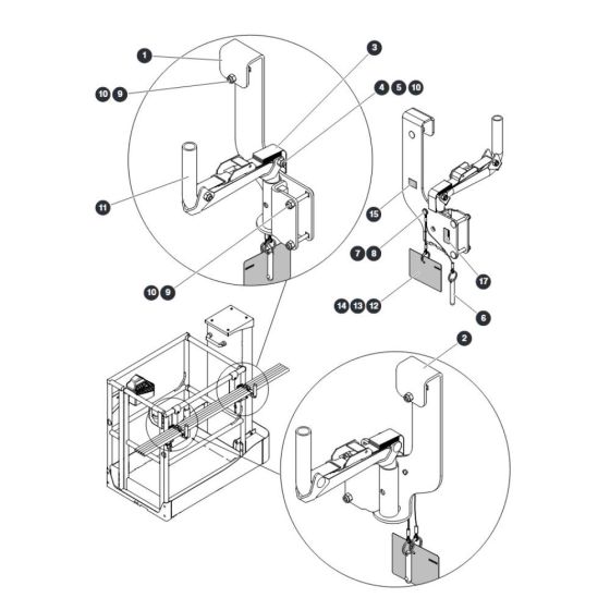 Light Duty Pipe Rack for Skyjack SJ12 E Vertical Mast