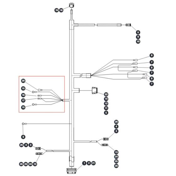 Main Harness ZAPI A for Skyjack SJ12 E Vertical Mast