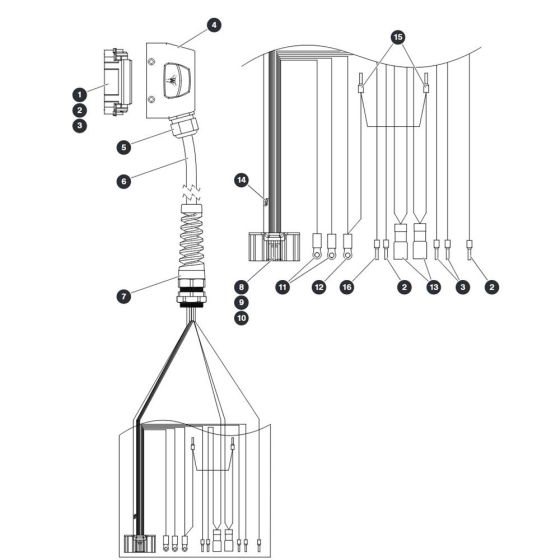 Platform Control Cable for Skyjack SJ12 E Vertical Mast