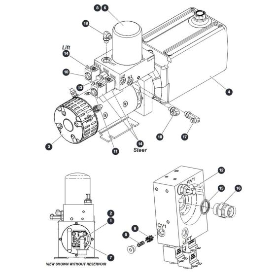 Power Unit for Skyjack SJ12 E Vertical Mast