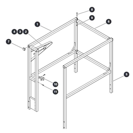 Railings Full/ Saloon Gate for Skyjack SJ12 E Vertical Mast