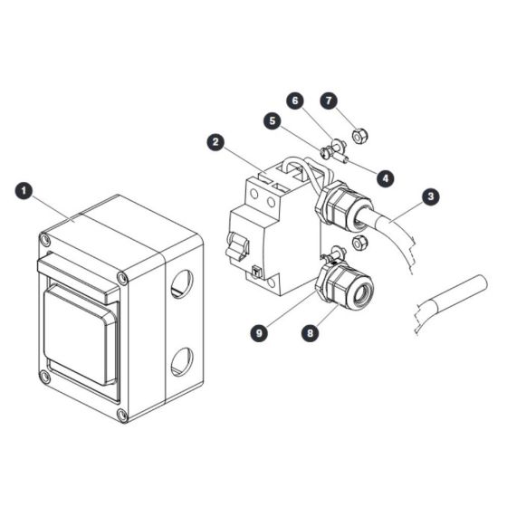 RCD Box (CE Only) for Skyjack SJ12 E Vertical Mast
