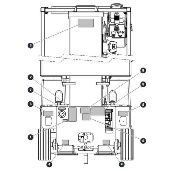 Rear Labels for Skyjack SJ12 E Vertical Mast