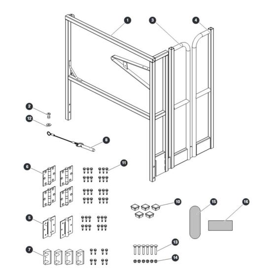 Saloon Gate Field Kit for Skyjack SJ12 E Vertical Mast