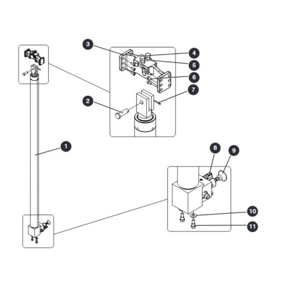 Lift Cylinder Hardware for Skyjack SJ16 Access Platforms