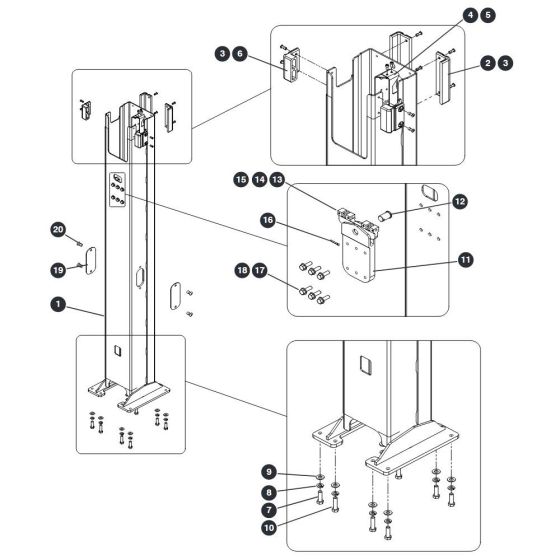 Mast 1 for Skyjack SJ16 Access Platforms