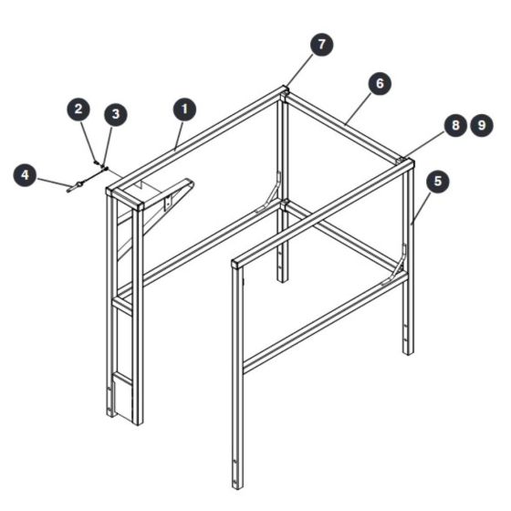 Railing for Skyjack SJ16 Access Platforms