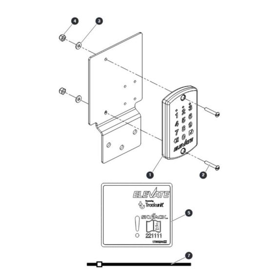 Telematics Keypad for Skyjack SJ16 Access Platforms