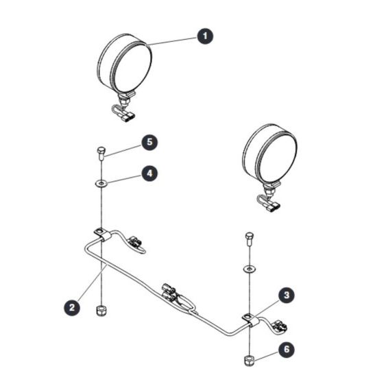 Dual Flashing Light Field Kit for Skyjack SJ16 E Vertical Mast