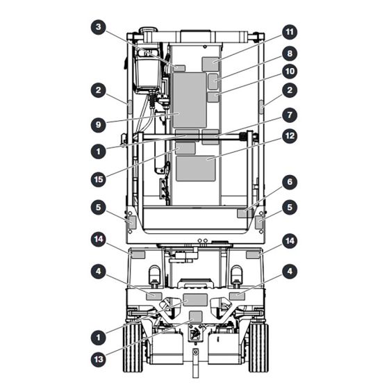 Front Labels for Skyjack SJ16 E Vertical Mast