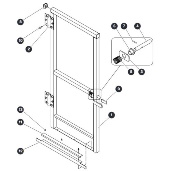 Full Gate for Skyjack SJ16 E Vertical Mast