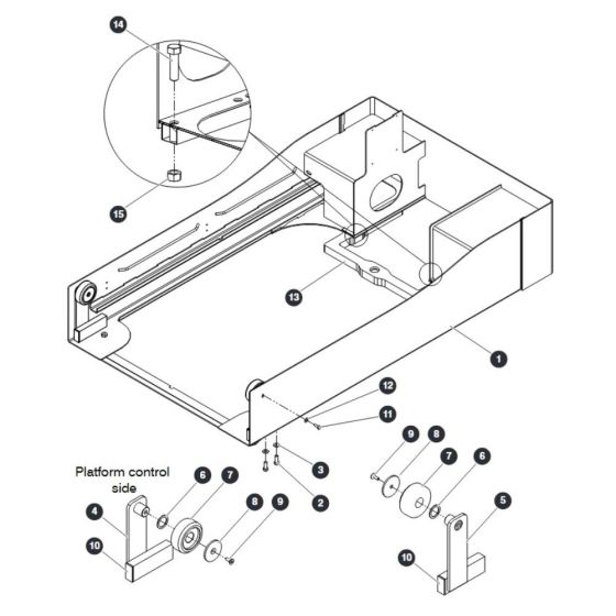 Lower Platform for Skyjack SJ16 E Vertical Mast