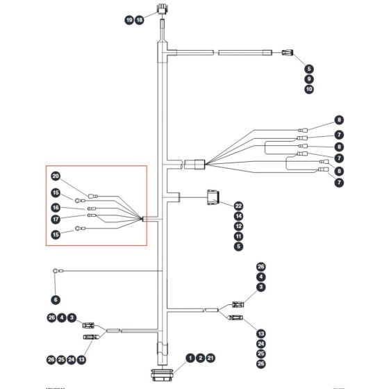 Main Harness ZAPI A for Skyjack SJ16 E Vertical Mast