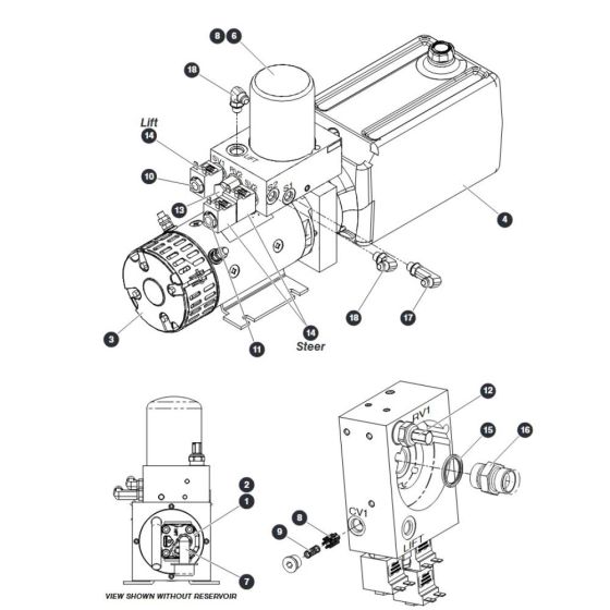 Power Unit for Skyjack SJ16 E Vertical Mast