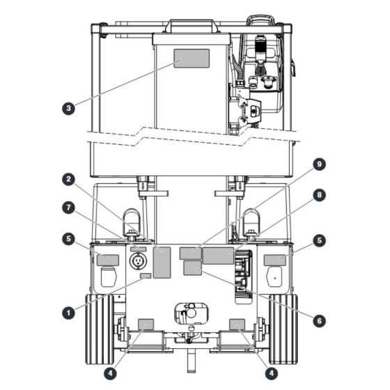 Rear Labels for Skyjack SJ16 E Vertical Mast