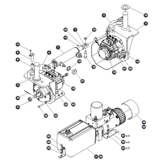 Drive and Steer Group for Skyjack SJ20 E Vertical Mast