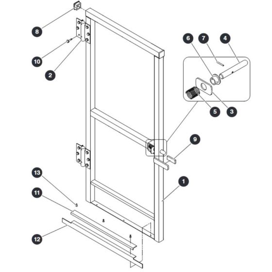 Full Gate for Skyjack SJ20 E Vertical Mast