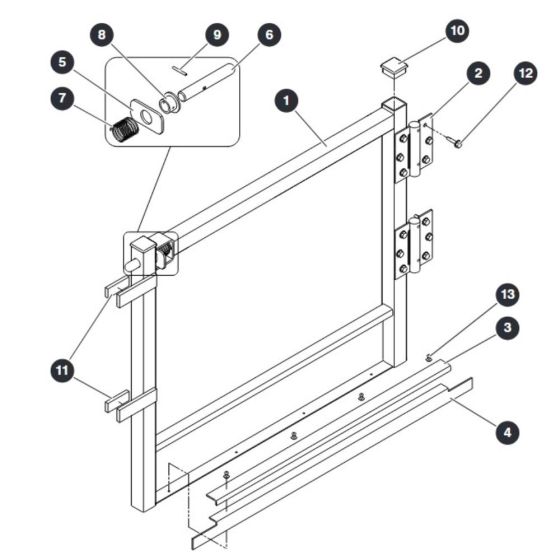 Half Gate for Skyjack SJ20 E Vertical Mast