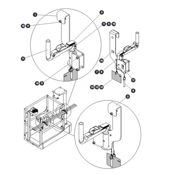 Light Duty Pipe Rack for Skyjack SJ20 E Vertical Mast