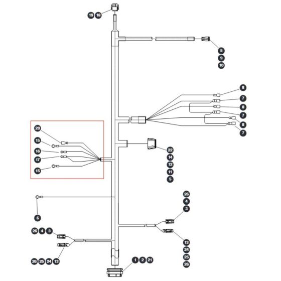 Main Harness - ZAPI A for Skyjack SJ20 E Vertical Mast