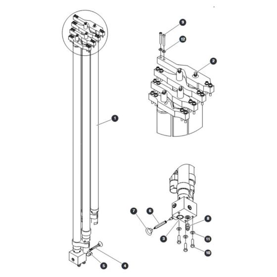 Mast Cylinder for Skyjack SJ20 E Vertical Mast