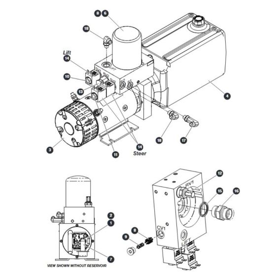 Power Unit for Skyjack SJ20 E Vertical Mast