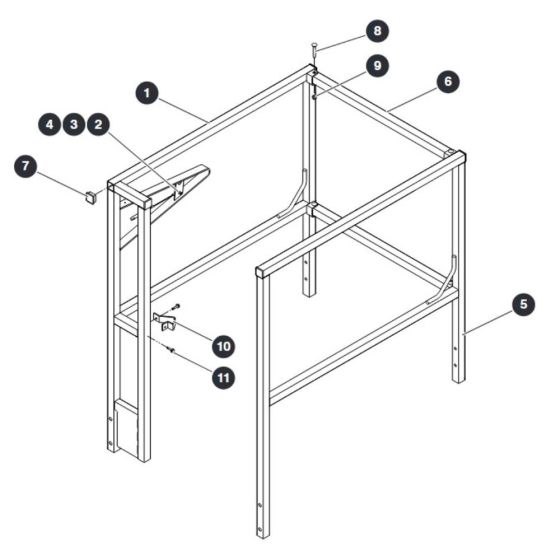 Railings - Full/Saloon Gate for Skyjack SJ20 E Vertical Mast