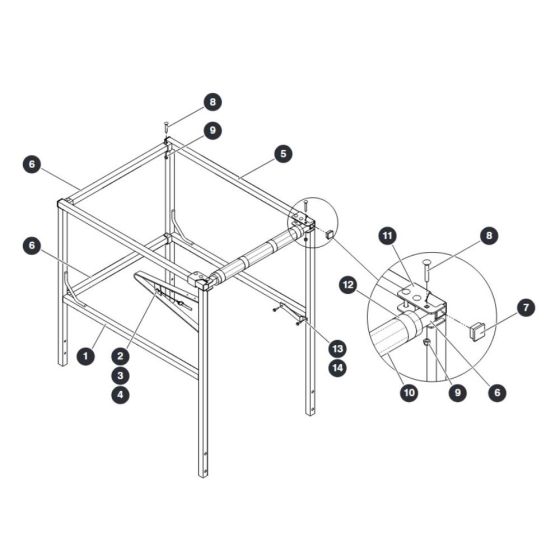 Railings - Half Gate for Skyjack SJ20 E Vertical Mast