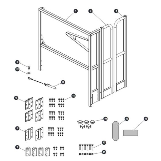 Saloon Gate Kit for Skyjack SJ20 E Vertical Mast