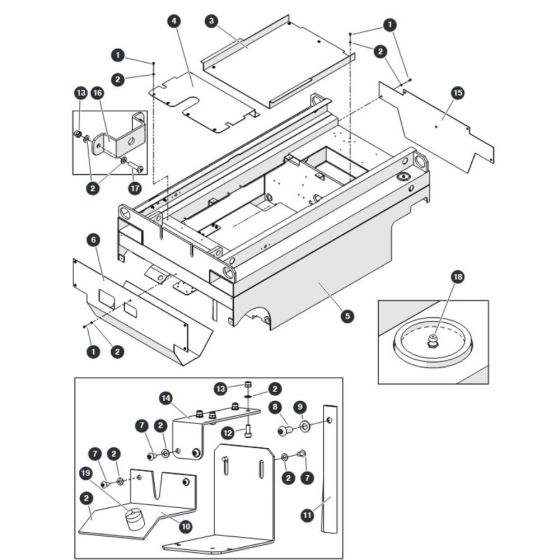 Chassis for Skyjack SJ3013 Micro DC Scissor Lift