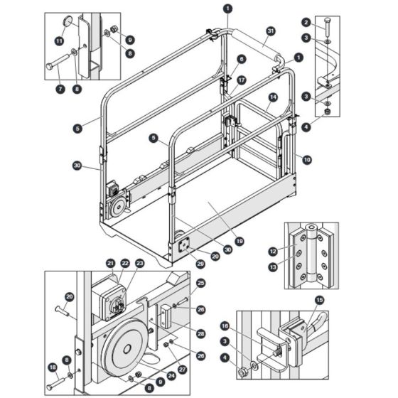 Main Platform for Skyjack SJ3013 Micro DC Scissor Lift