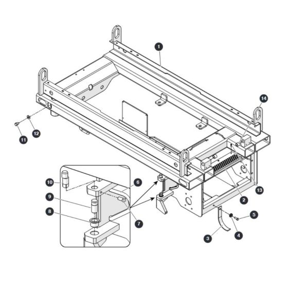 Base for Skyjack SJ3213 Micro DC Scissor Lift