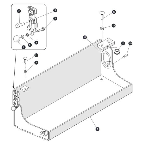 Battery Tray for Skyjack SJ3213 Micro DC Scissor Lift