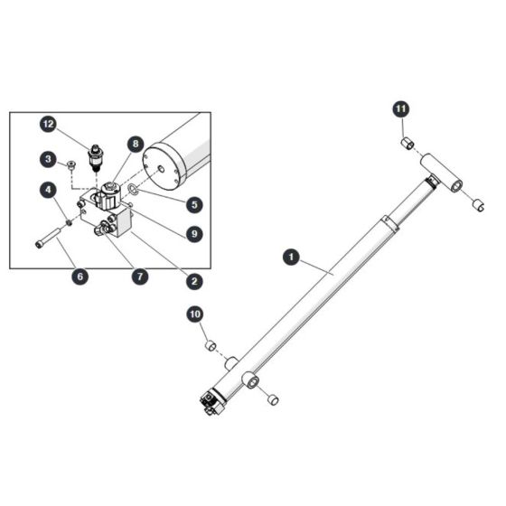 Lift Cylinder for Skyjack SJ3213 Micro DC Scissor Lift