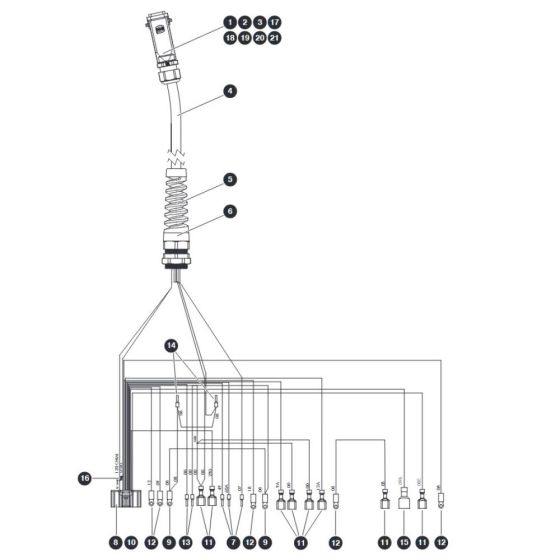 Platform Control Box Harness for Skyjack SJ3213 Micro DC Scissor Lift