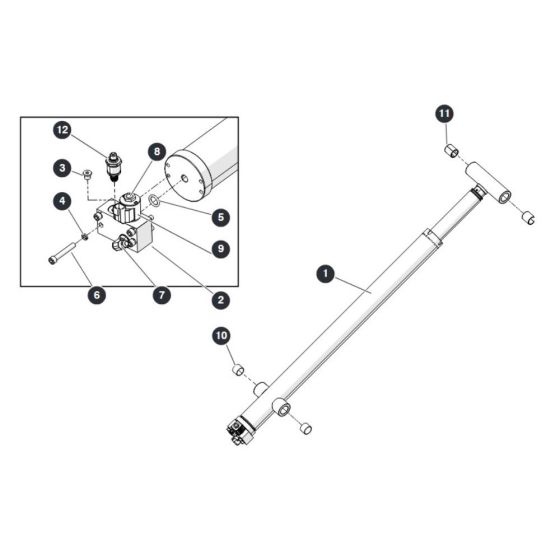 Lift Cylinder for Skyjack SJ3219 Micro DC Scissor Lift