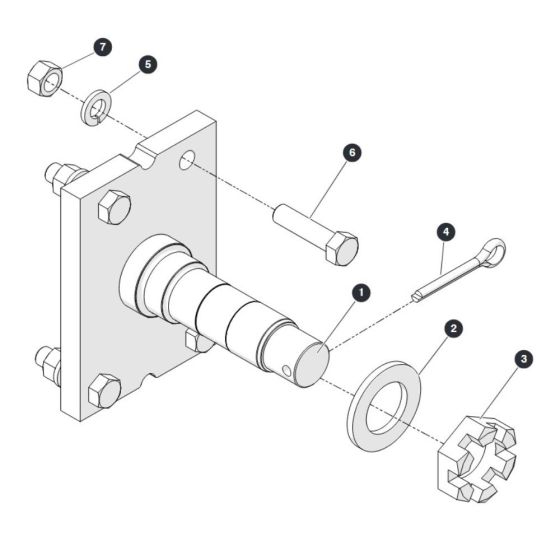 Rear Axle for Skyjack SJ3219 Micro DC Scissor Lift
