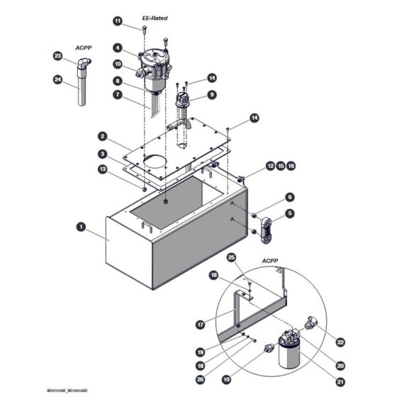 Hydraulic Tank - EE-Rated/Aircraft Protection for Skyjack SJ3220 DC Scissor Lift